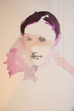 Watercolour on paper, 2008, by Justine Frischmann