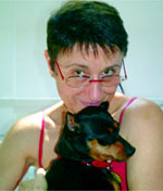 Olga Broumas with Lily